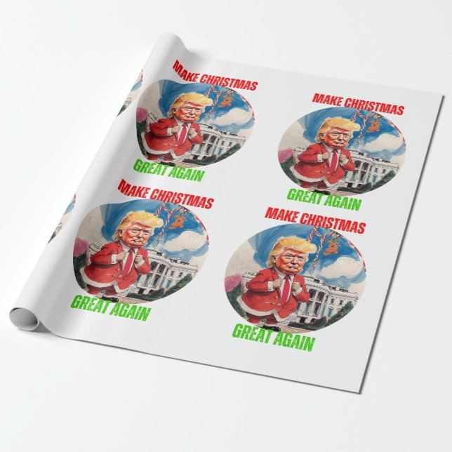 DONALD TRUMP - BUCHSTABE GESCHENKPAPIER (Ungerollt)