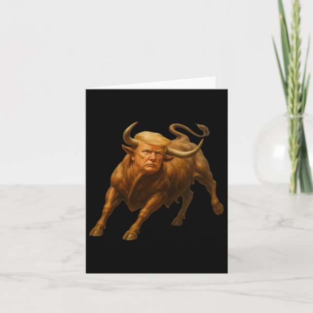 Donald Trump Bull Shirt - Mit Präsident Trum wild Karte (Vorderseite)