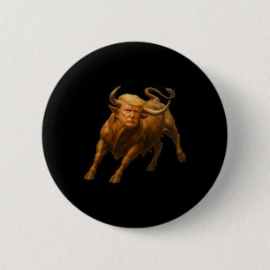 Donald Trump Bull-Shirt - Wild mit Präsident Trump Button