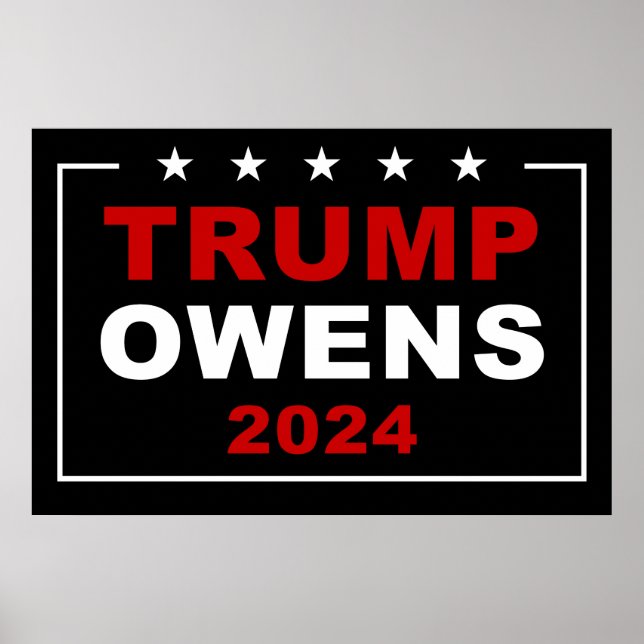 Donald Trump & Candace Owens 2024 USA Wahl Poster (Vorne)