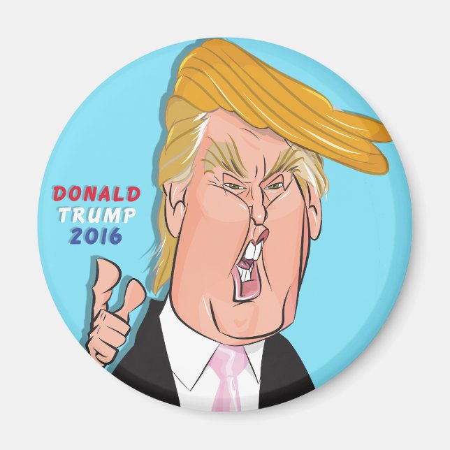 Donald Trump Cartoon Magnet (Vorne)