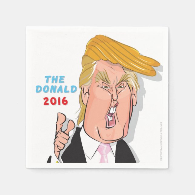 Donald Trump Cartoon Papierservietten (Vorderseite)