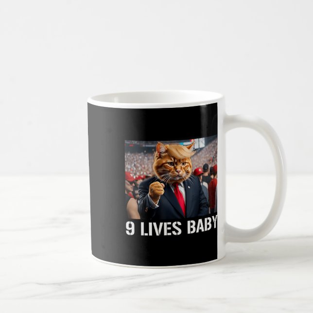 Donald Trump Cat Nine Lives Baby Kaffeetasse (Rechts)