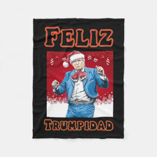 Donald Trump Christmas Feliz Trumpidad Fleecedecke