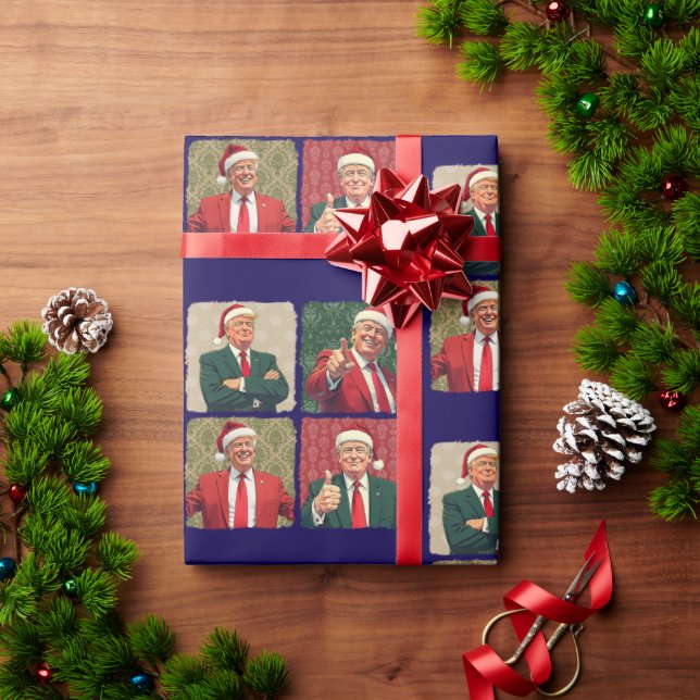 Donald Trump Christmas Funny Geschenkpapier (Feiertagsgeschenk)