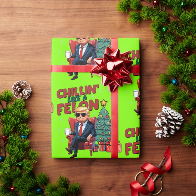 Donald Trump Christmas Funny Geschenkpapier (Feiertagsgeschenk)