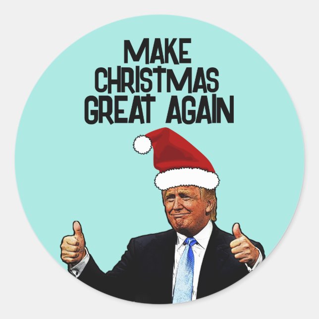 DONALD TRUMP CHRISTMAS GREAT WIEDER STICKER (Vorderseite)