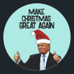 DONALD TRUMP CHRISTMAS GREAT WIEDER STICKER<br><div class="desc">ERNEUT GROSSE WICHTIGKEITEN FÜR TRUMP-STICKER</div>