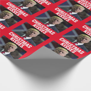 DONALD TRUMP CHRISTMAS KISS WRAPPING PAPIER GESCHENKPAPIER