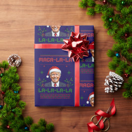 Donald Trump Christmas MAGA-La-La-La-La Geschenkpapier