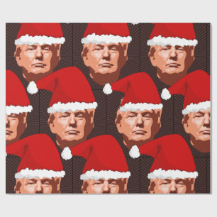 DONALD TRUMP CHRISTMAS SANTA Wrapping Paper Geschenkpapier