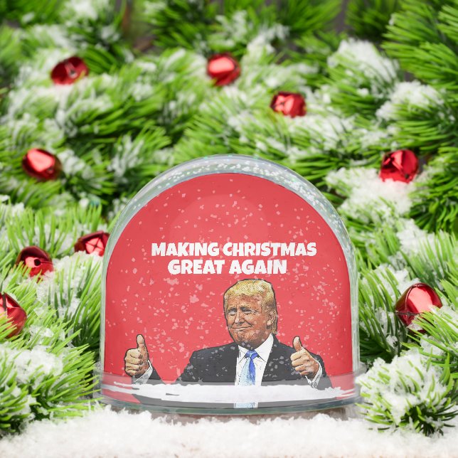 DONALD TRUMP CHRISTMAS SNOW GLOBE SCHNEEKUGELN (Weihnachten)