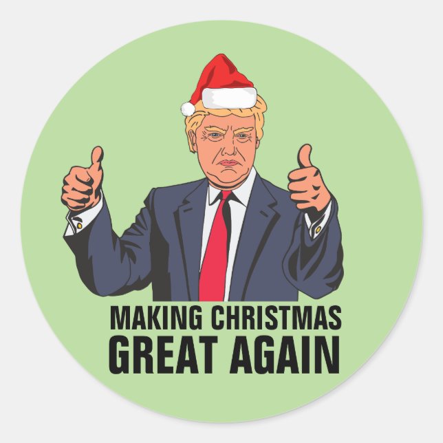 DONALD TRUMP CHRISTMAS STICKERS (Vorderseite)