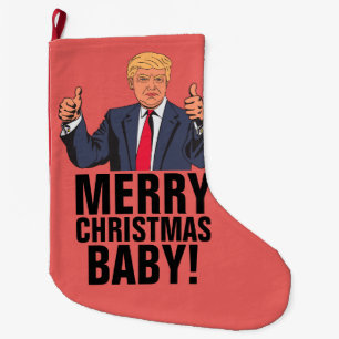 DONALD TRUMP CHRISTMAS STRUMPF (groß) Großer Weihnachtsstrumpf