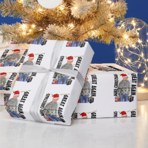 DONALD TRUMP CHRISTMAS SWEATER JEANS GESCHENKPAPIER