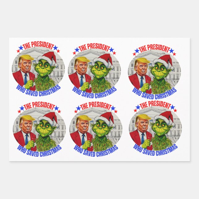 DONALD TRUMP-CHRISTMAS WRAPPING PAPIER (Vorderseite 3)