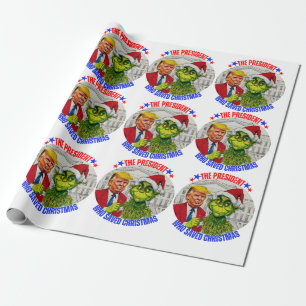 DONALD TRUMP-CHRISTMAS WRAPPING PAPIER GESCHENKPAPIER