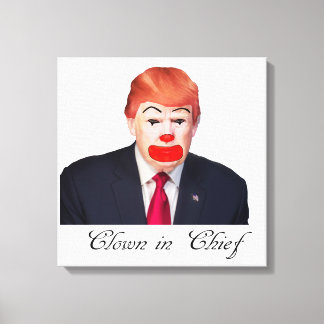 Donald Trump - Clown im Chef Leinwanddruck