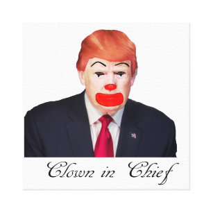 Donald Trump - Clown im Leiter Leinwanddruck
