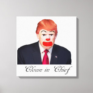 Donald Trump - Clown im Leiter Leinwanddruck
