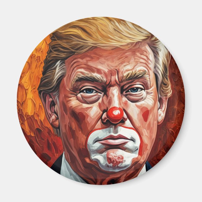 donald trump clown  magnet (Vorne)