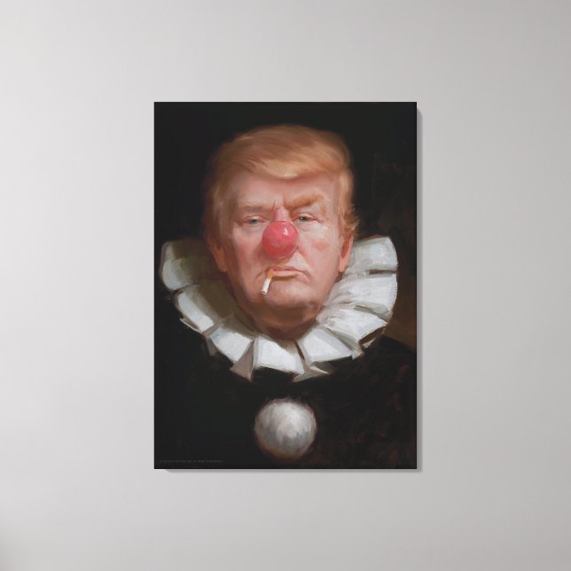 Donald Trump Clown Painting von Tony Pro Leinwanddruck (Vorderseite)