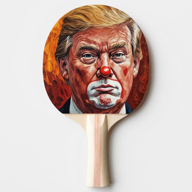 Donald Trump Clown Tischtennis Schläger (Vorderseite)