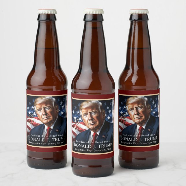 Donald Trump, Collector für die Amtseinführung des Bierflaschenetikett (Flaschen)