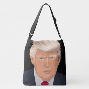 DONALD TRUMP CROSS BODY DESIGNER BAG PURSE TRAGETASCHEN MIT LANGEN TRÄGERN