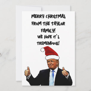 DONALD TRUMP CUSTOM CHRISTMAS Flat Holiday Card Feiertagskarte