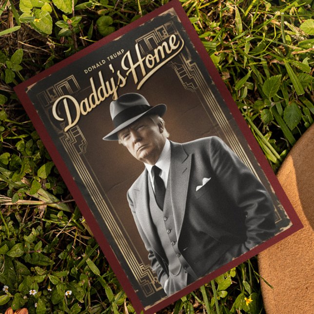 Donald Trump Daddys Zuhause Funny Christmas MAGA Postkarte (Von Creator hochgeladen)