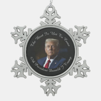 Donald Trump das Beste ist es noch zu tun, um zu v Schneeflocken Zinn-Ornament
