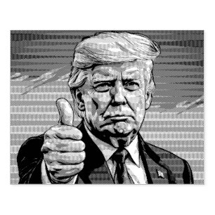 DONALD TRUMP DAUMEN HOCH GROSSE GUMMISTEMPEL