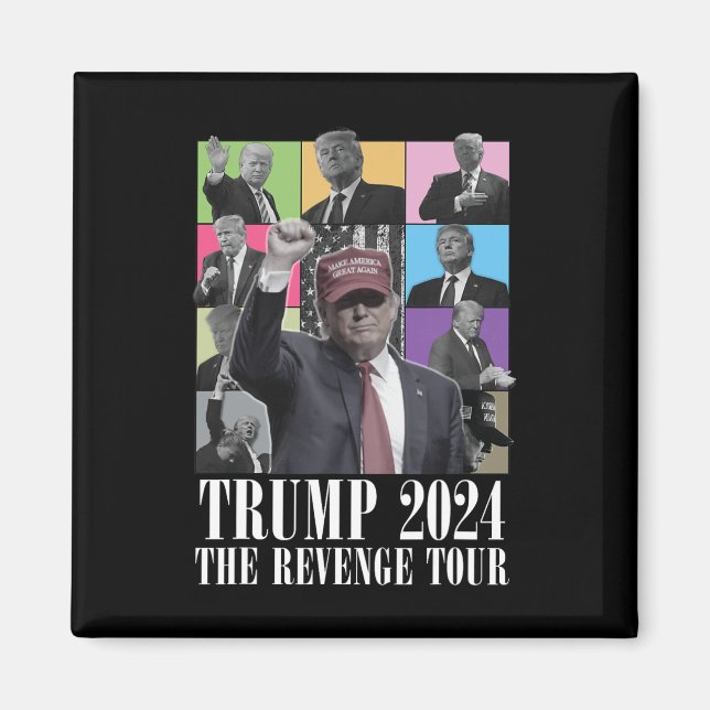 Donald Trump - Die Rache Tour 2024 für Männer und  Magnet (Vorne)