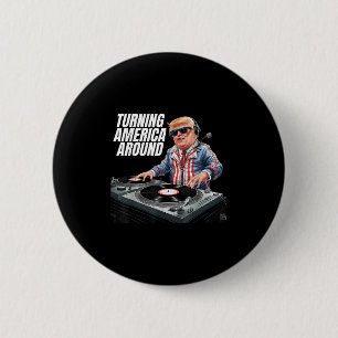 Donald Trump Dj stellt Amerika um Präsident 2 Button