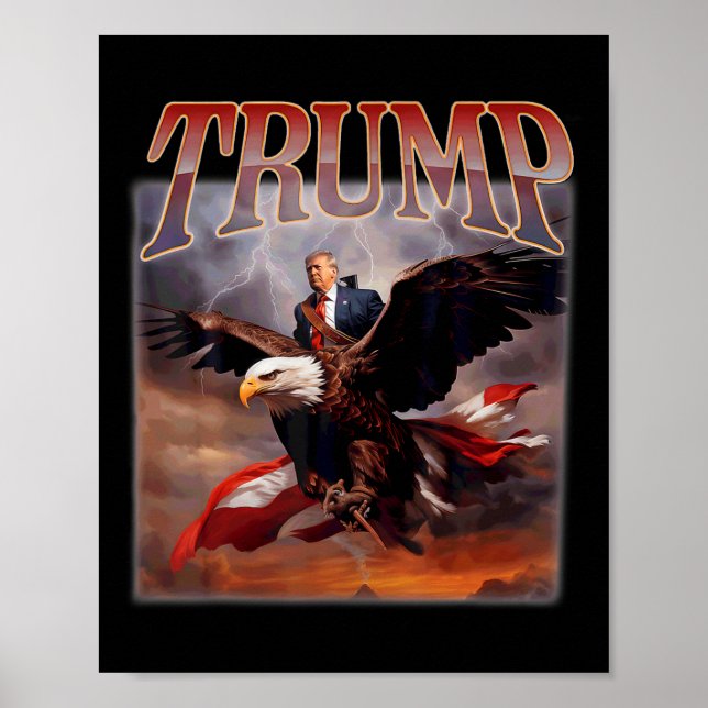 Donald Trump Eagle Usa Präsident 2024 Amerika nehm Poster (Vorne)