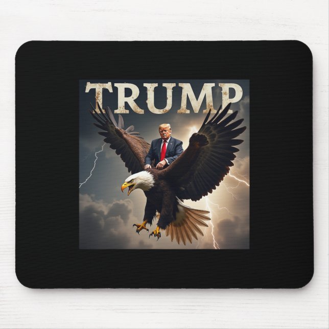 Donald Trump Eagle Usa Präsident Amerika Mousepad (Vorne)