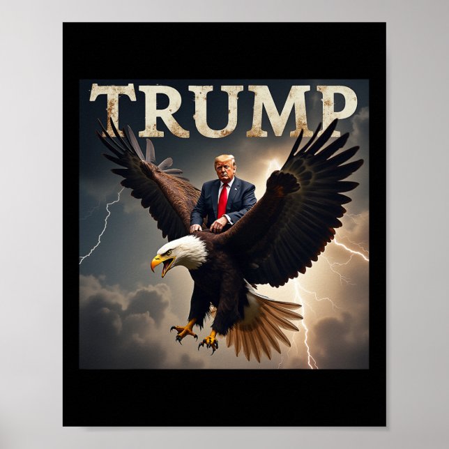 Donald Trump Eagle Usa Präsident Amerika Poster (Vorne)