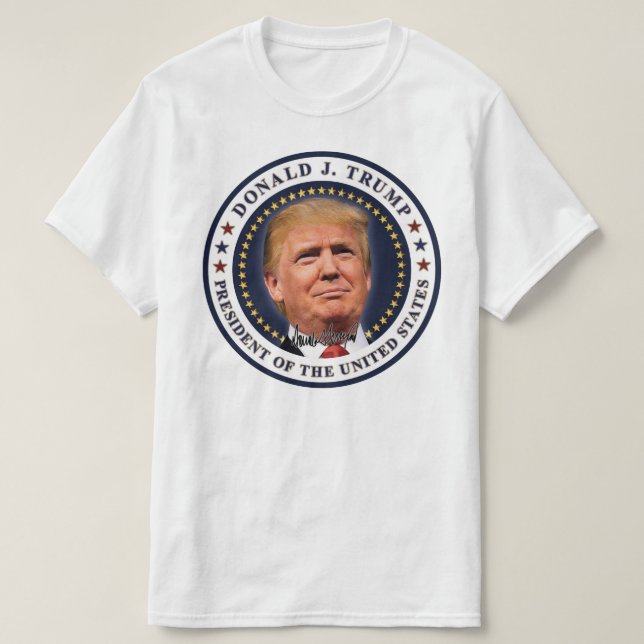 Donald Trump Einweihung Gold Stars Souvenir T-Shirt (Design vorne)