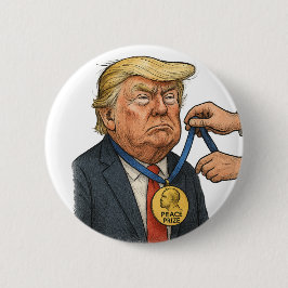 Donald Trump erhält Friedensnobelpreis Button