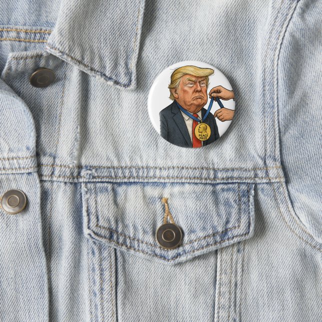 Donald Trump erhält Friedensnobelpreis Button (Beispiel)