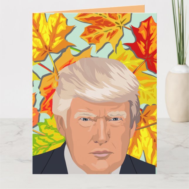 DONALD TRUMP ERNTEDANK GREETCARDS KARTE (Vorderseite)
