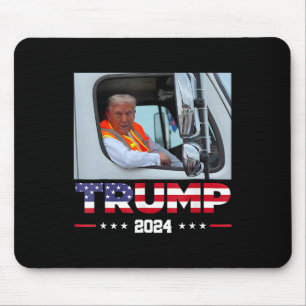 Donald Trump fährt in Garbage Truck 1 Mousepad