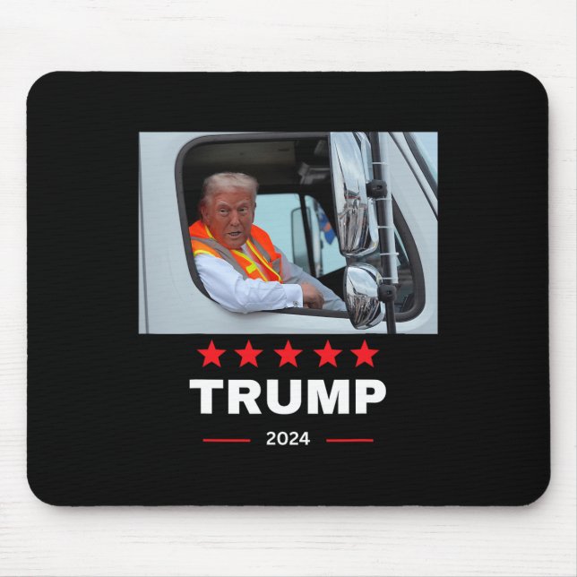 Donald Trump fährt in Garbage Truck Mousepad (Vorne)