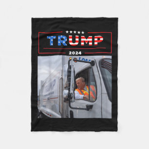 Donald Trump fährt in Garbage Truck Shirt Müll Fleecedecke