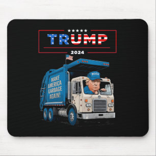 Donald Trump fährt in Garbage Truck Shirt Müll Mousepad