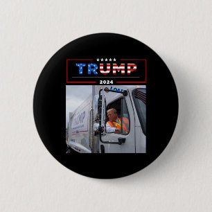 Donald Trump fährt in Garge Truck Shirt Garge Tee Button