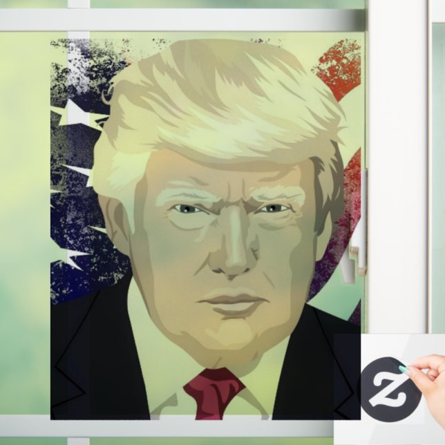 DONALD TRUMP FENSTER CLING FENSTERAUFKLEBER (Zuhause)