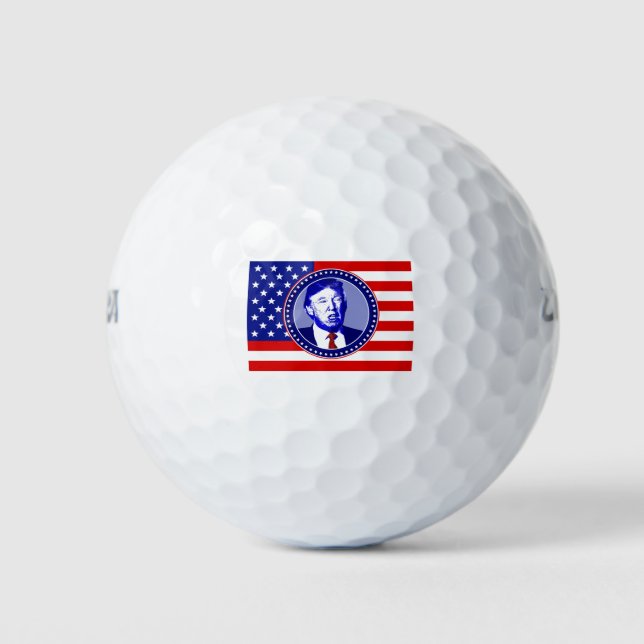 Donald Trump-Flagge Golfball (Vorderseite)