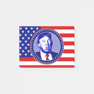 Donald Trump-Flagge Post-it Klebezettel